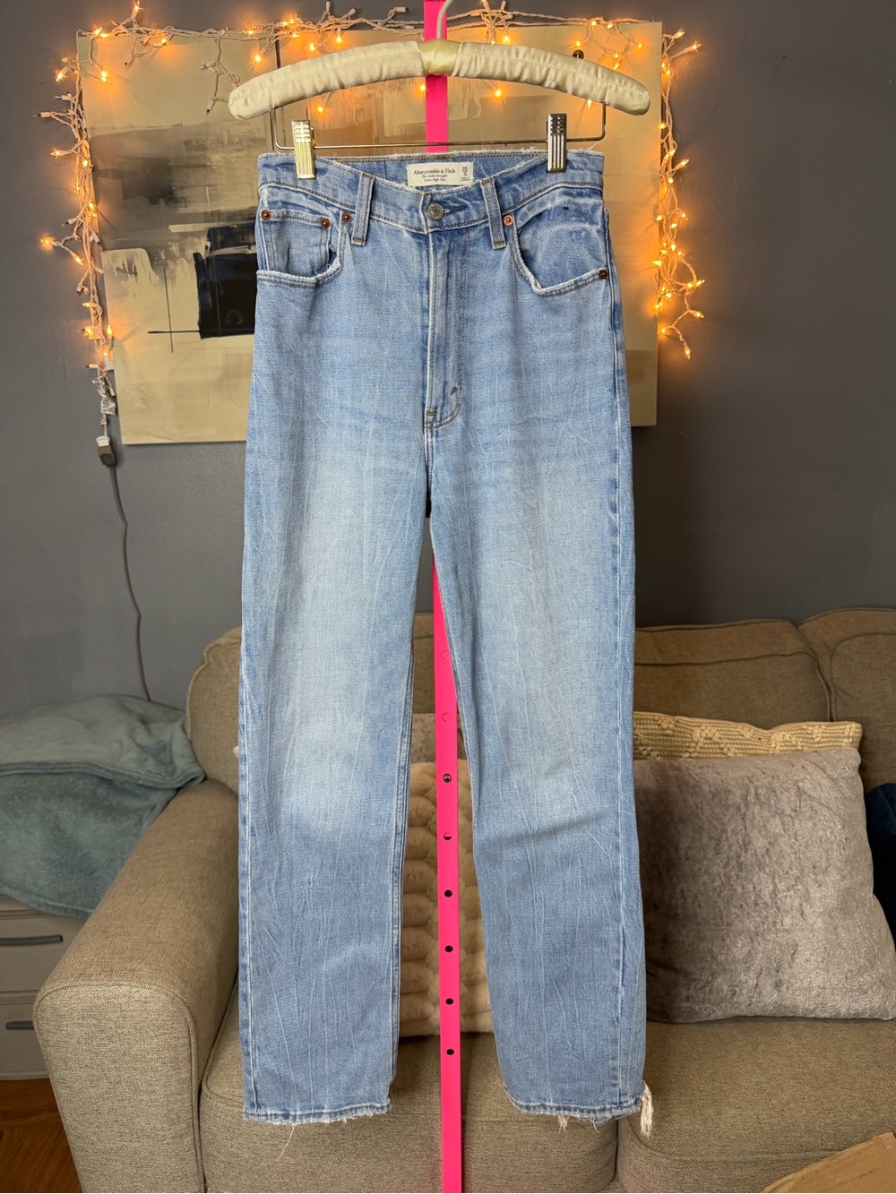 Abercrombie & Fitch Curve Love The Ankle Straight Ultra High Rise Size 25